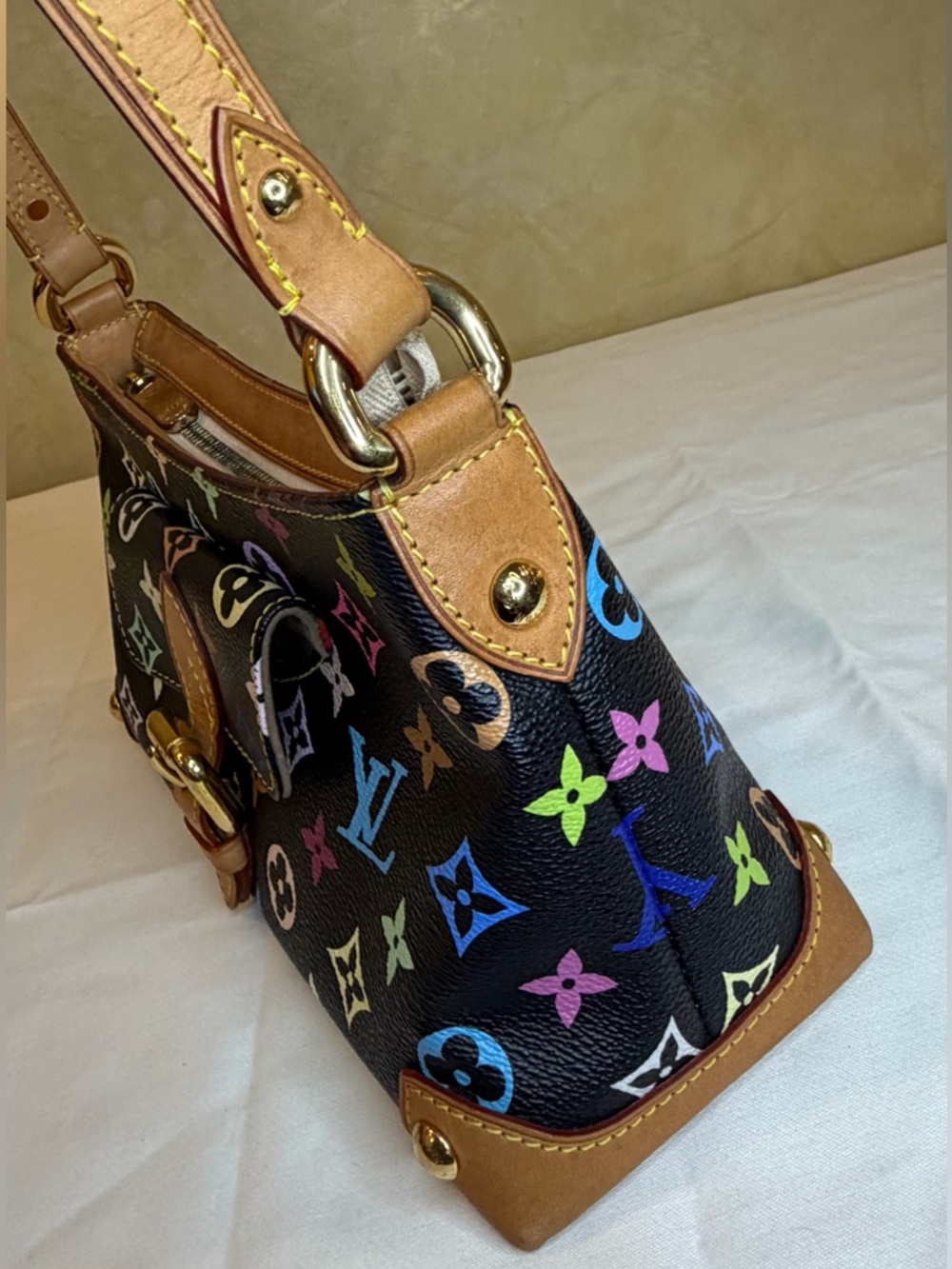 Louis Vuitton Multicolor Monogram Eliza Black Canvas Shoulder Bag - Picture 5 of 17